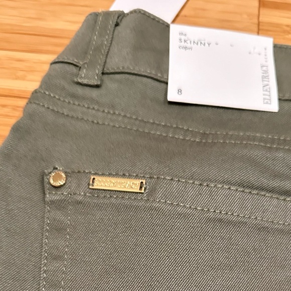 Ellen Tracy Skinny Capri Olive Green Size 8 - Picture 5 of 7